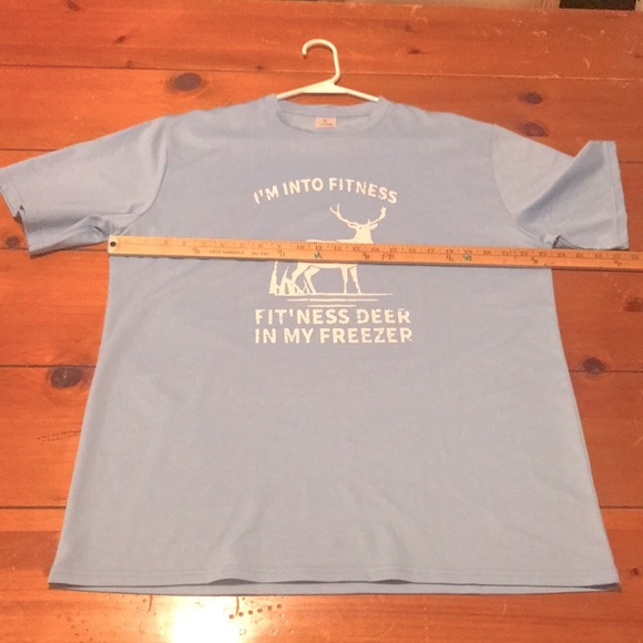 Deer print t-shirt, XL, a light blue color. - Picture 3 of 8